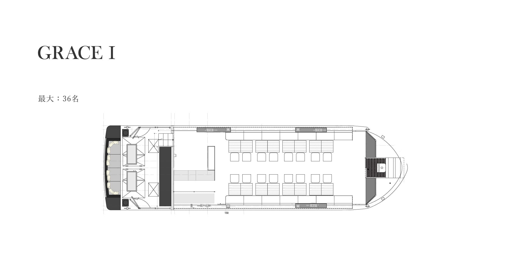 GRACEⅠの船内レイアウト